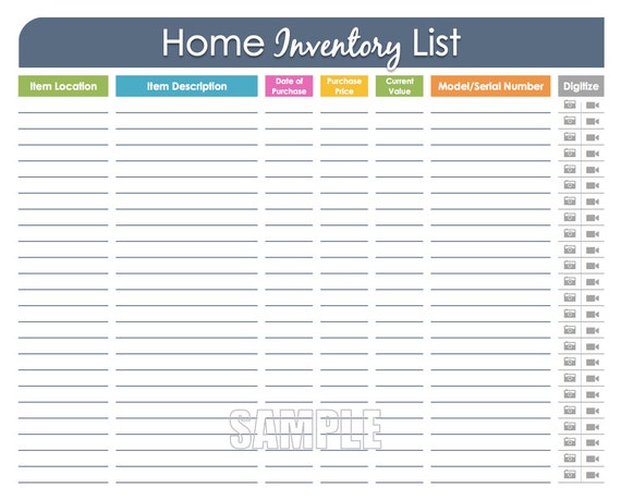 Free Home Inventory Template from i.etsystatic.com