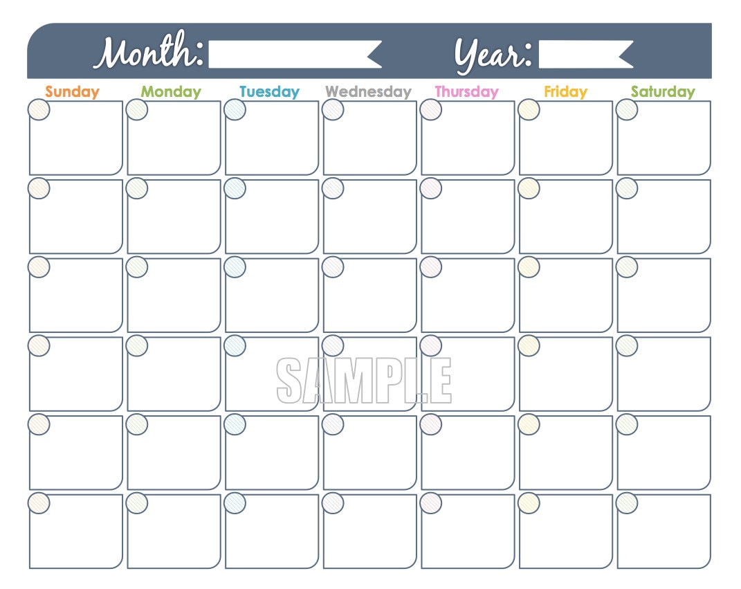 free printable undated calendar calendar printables free templates