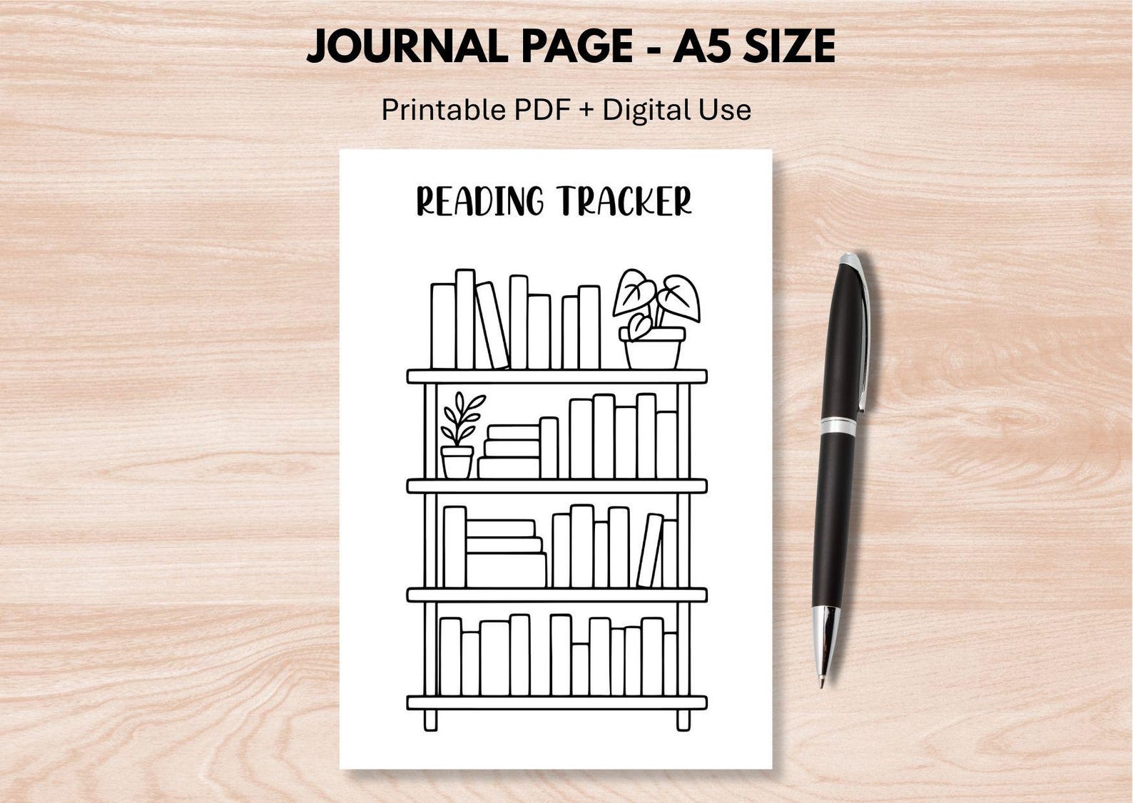 Insett Printable Reading Tracker Book Shelf Style - Journal Tracker - Bujo ...