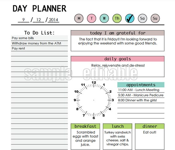 12 Printable Weekly Planner Templates - Free Download in PDF