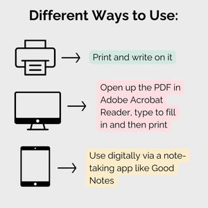 Credit Card Information Printable - Fillable - Personal Finance Organizing - INSTANT DOWNLOAD image 2
