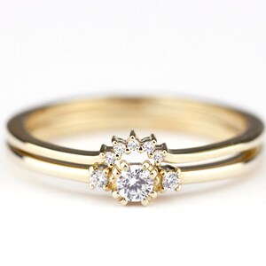 Delicate Engagement Ring, Unique Engagement Ring, Diamond Ring ...