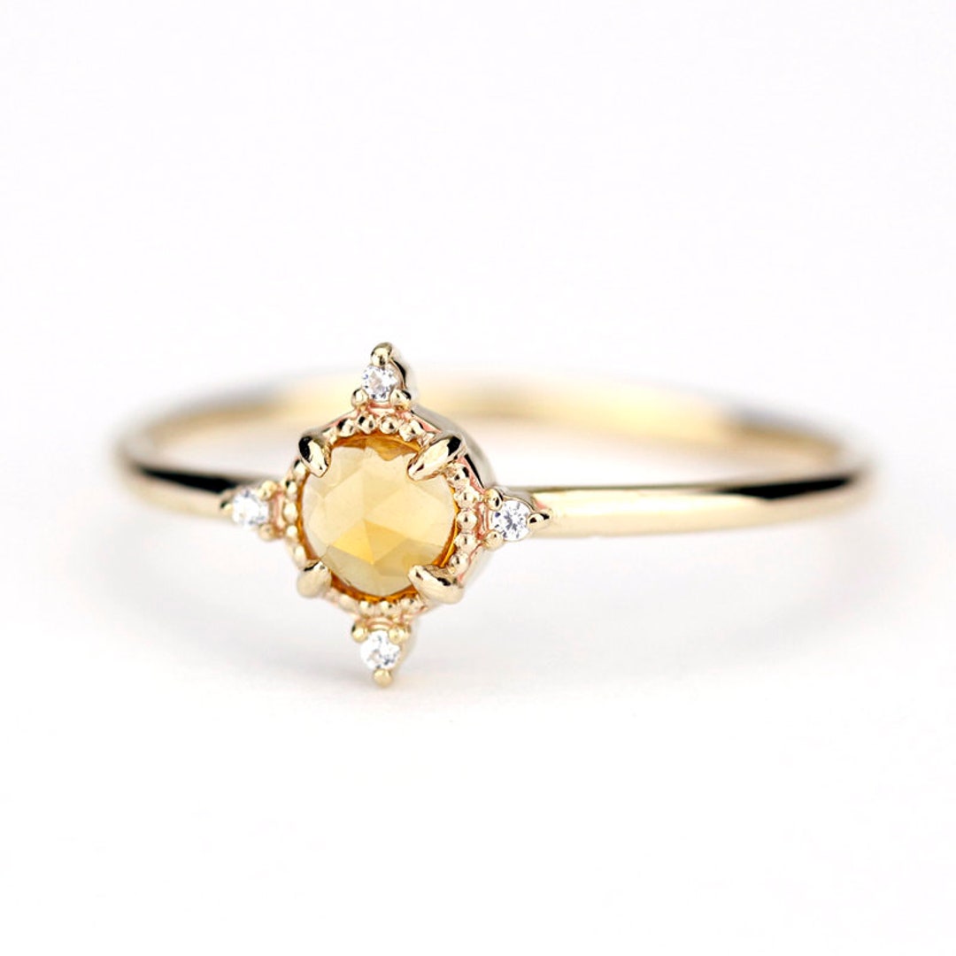 Delicate Engagement Ring, Diamond Ring, Minimalist Engagement Ring