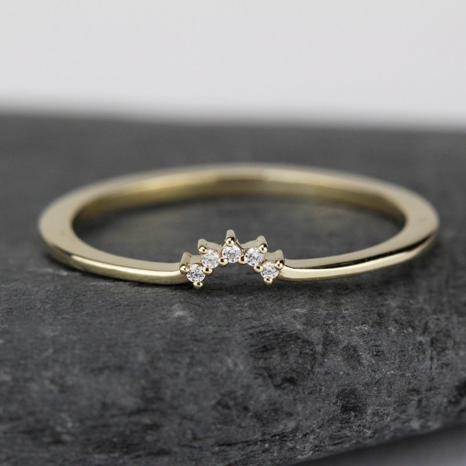 Delicate Engagement Ring Unique Engagement Ring Diamond - Etsy UK