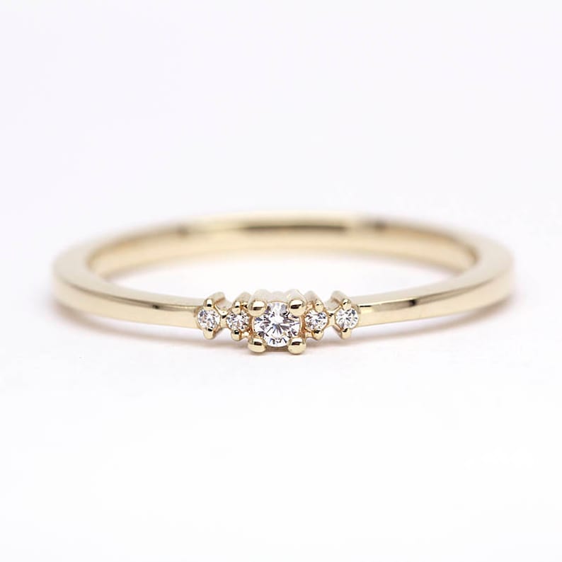 simple small diamond ring