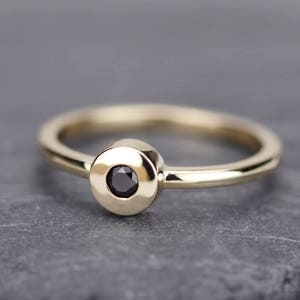 black diamond ring, minimalist engagement ring, engagement ring, dainty engagement ring, diamond ring, delicate ring, simple ring