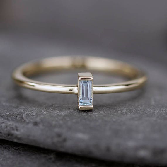 Tiny baguette diamond ring new arrivals