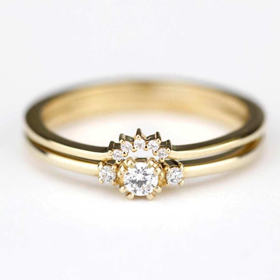 Delicate Engagement Ring, Unique Engagement Ring, Diamond Ring ...
