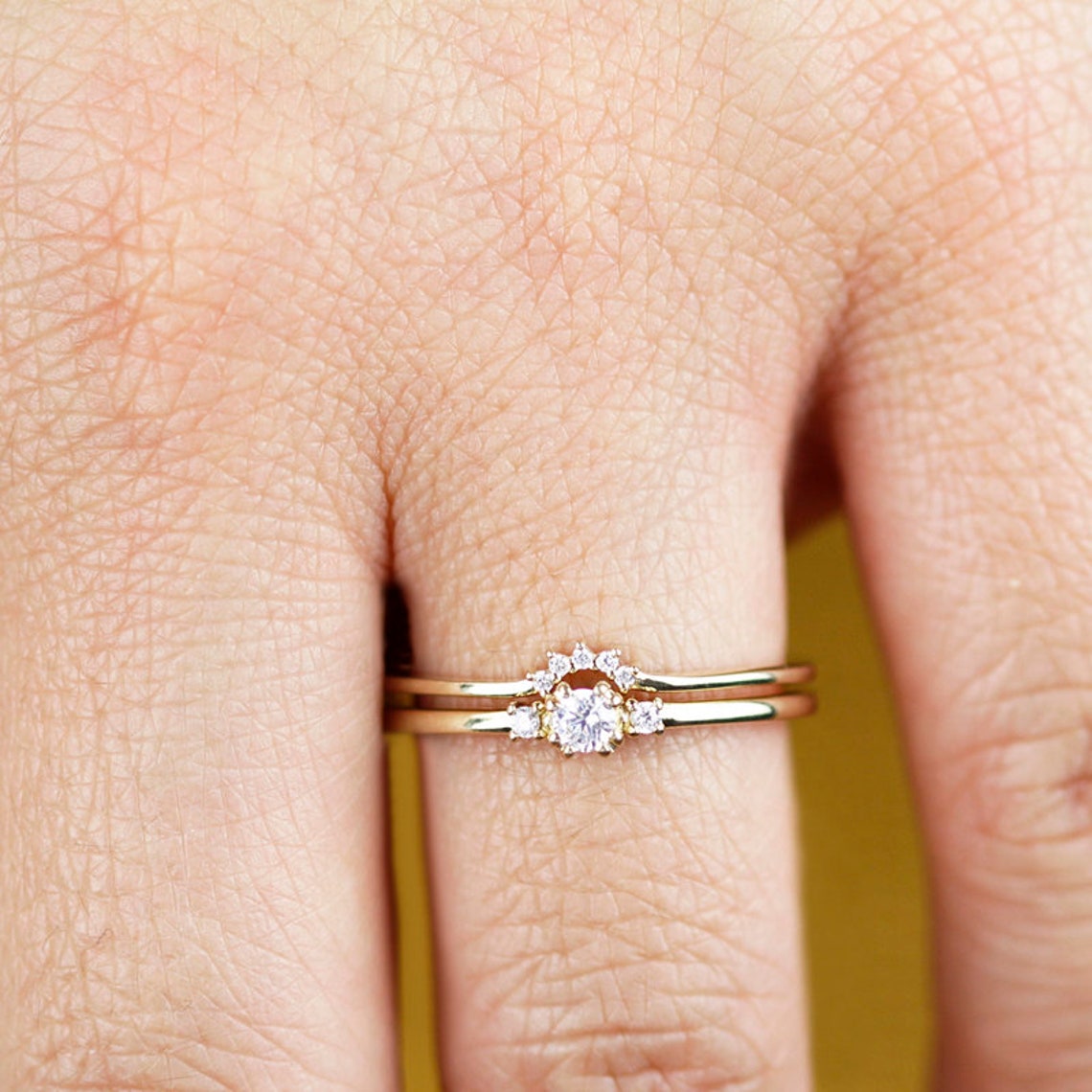 Delicate Engagement Ring Unique Engagement Ring Diamond - Etsy UK