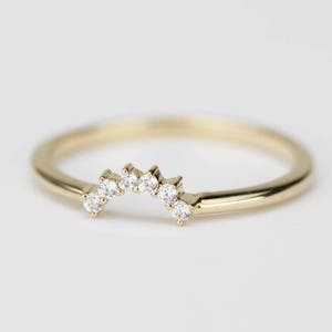 18k gold wedding ring set, Wedding rings set women, wedding set rings unique, bridal set, wedding set minimalist, engagement rings unique image 7