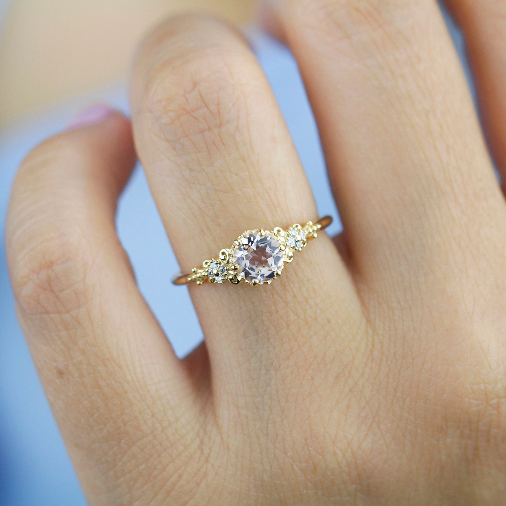 Simple on sale morganite ring