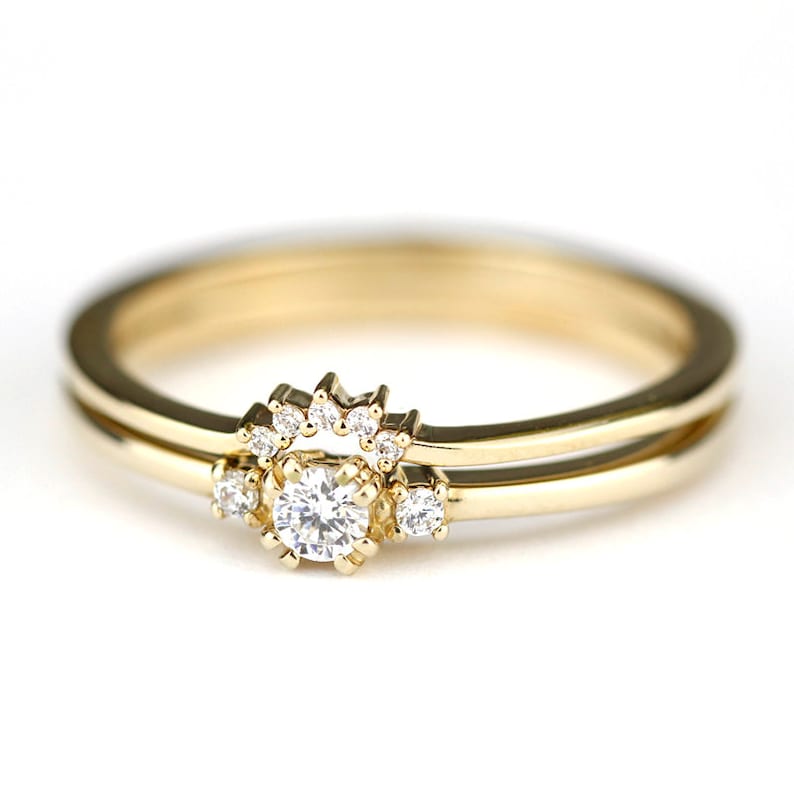 Delicate Engagement Ring Unique Engagement Ring Diamond Etsy UK