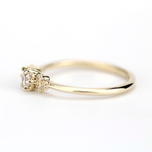 Delicate Diamond Ring, Engagement Ring White Diamond, Minimalist ...