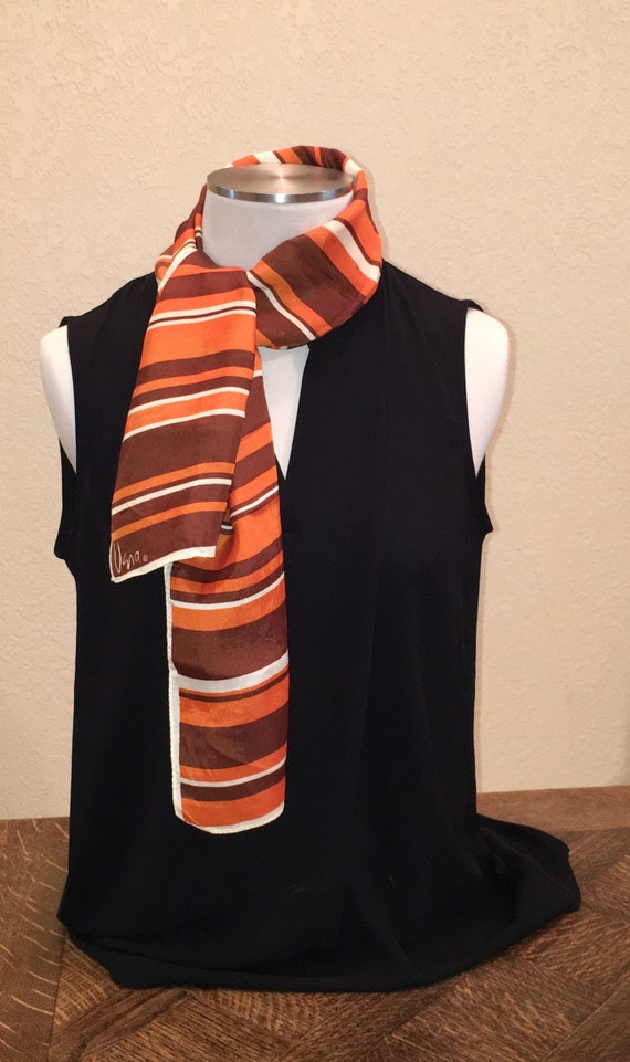 Vera Neumann Scarf. Striped Vera scarf. Vintage Br