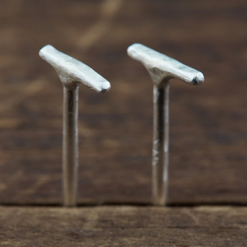 tiny silver twig bar studs \u2022 Sterling Silver tiny studs \u2022 Sterling Silver earrings \u2022 minimalist \u2022 tiny studs \u2022 tiny earrings \u2022 hippie \u2022 boho