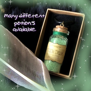 Potion bottle necklaces