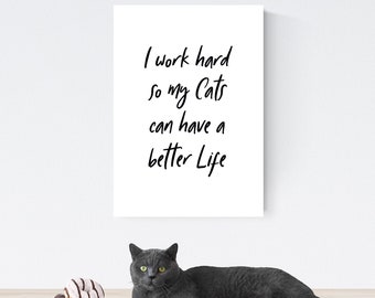 Poster Cats, Poster Saying, Poster Office, Poster Motivation, Poster Study, Poster Funny, Poster Gift, Scandinavian Poster