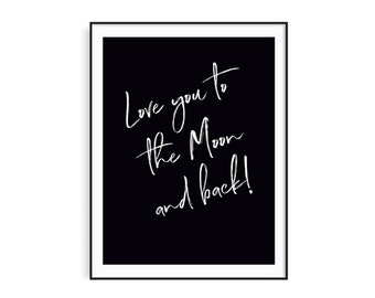 Poster Love, Black and White Poster, Gift for Couples, Poster Engagement, Inspiring Quotes, Poster Scandinavian, Poster Bedroom