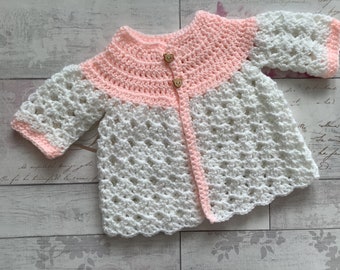 0- 3 months Crochet Baby Cardigan