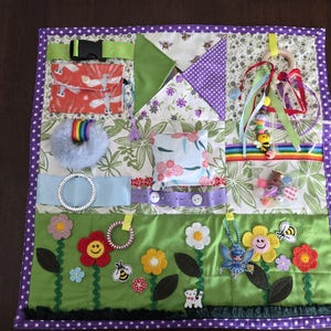 Sensory Fidget Quilt: Dementia Activity Mat for Restless Hands
