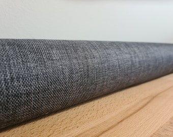 Charcoal Woven Fabric Draft Stopper: Eco-Friendly Door Snake. Breeze blocker.