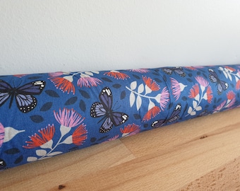 Butterfly Gum Blossom Draft Stopper: Australian Native Plants. Window snake. breeze blocker
