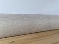Oatmeal Woven Fabric Draft Stopper: Eco-Friendly Home Decor. Door snake