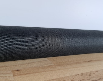 Black fabric draft Stopper. Door or window snake. Draught excluder. home accessory.  energy saver. decorator weight. Jet black