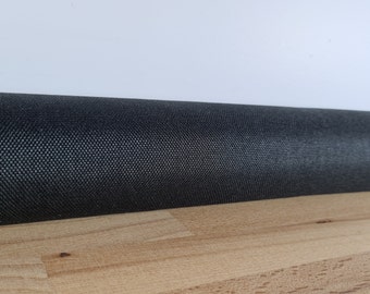 Black Fabric Draft Stopper: Woven Door/Window Snake. Breeze Blocker. Washable Cover