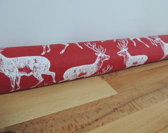 Woodland animal draft Stopper. Stag. Light blocker. Door or window snake. Draught excluder. House and home accessory. window draft stop.