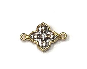 Connector Double Sided Golden & Oxidized Cross