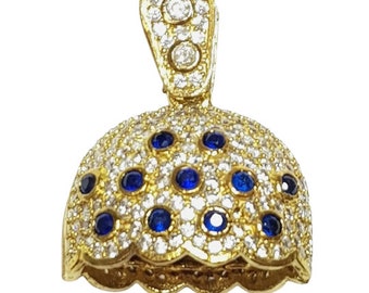 Bead Cap - Plated Brass & Crystal