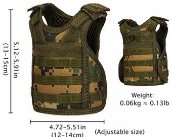 Xmas Military Tactical Mini Vest Soda Beer Bottle Coozie Coolie Koozie Hunter