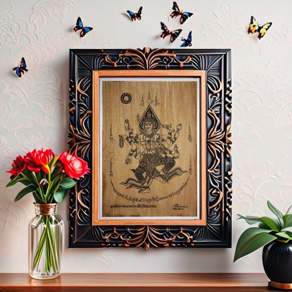 Thai Traditional Art of Brahma by Printing on Sepia Paper. - Etsy