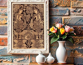 Thai Traditional Art of Deity by Printing on Sepia Paper. - Etsy