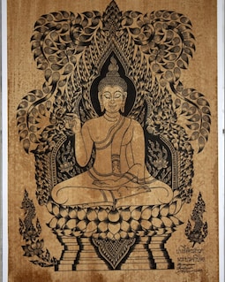 Thai Traditional Art of Buddha by Printing on Sepia Paper - Etsy