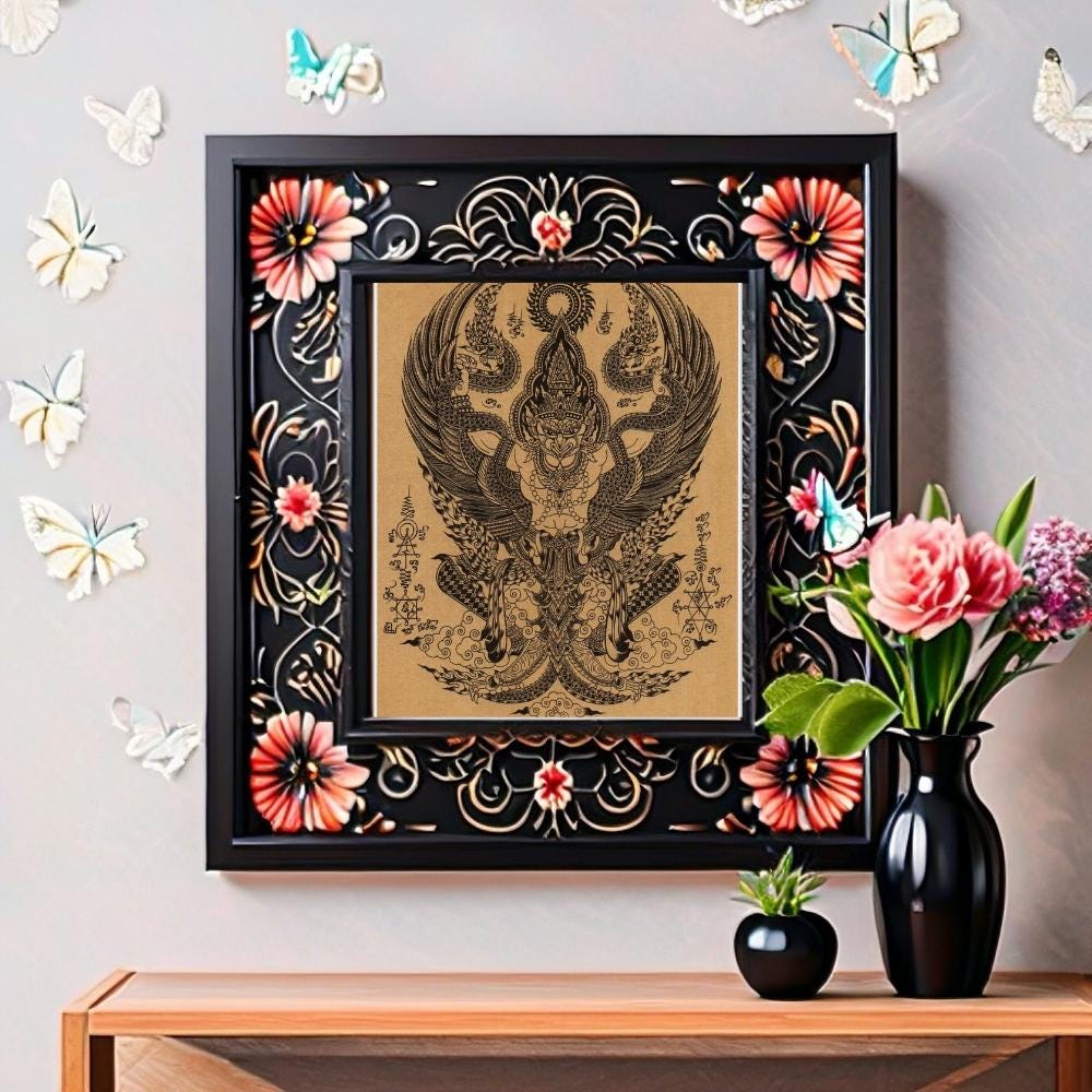 Thai Traditional Art of Garuda by Printing on Sepia Paper. - Etsy