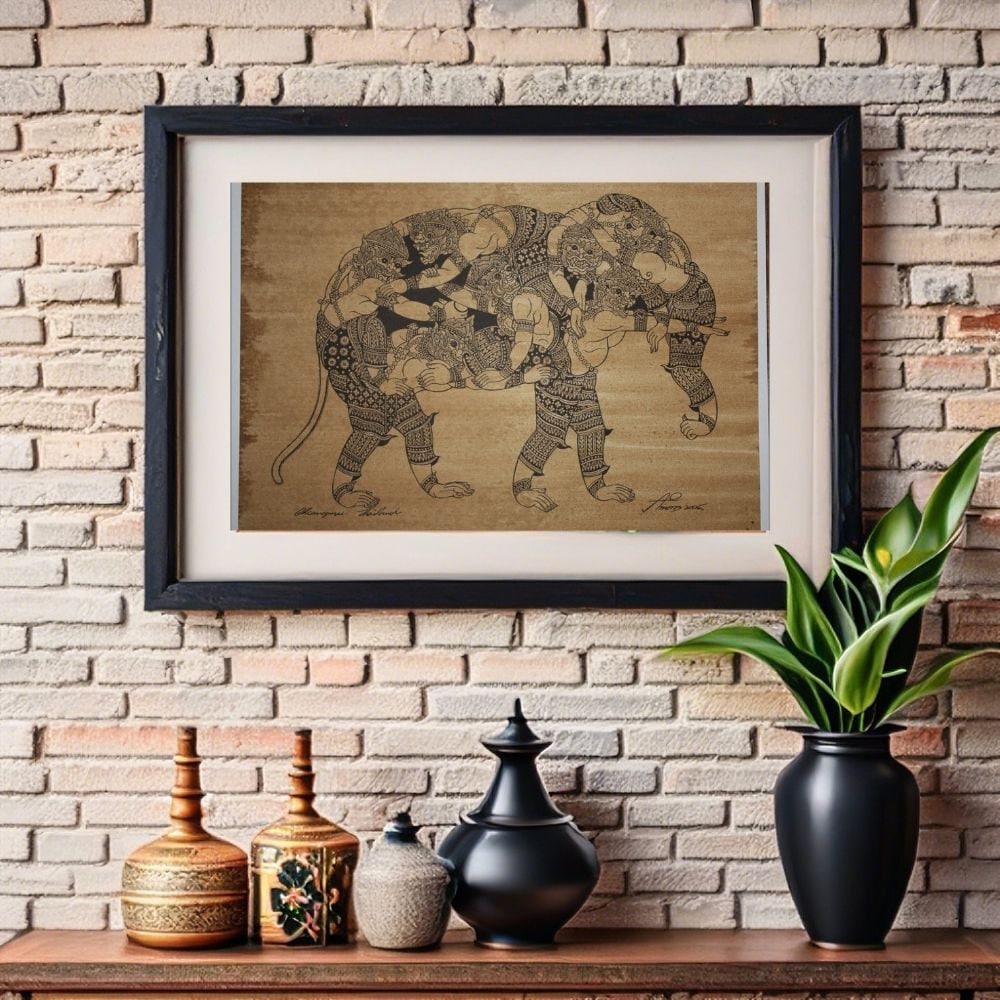 Estampe Japonaise XIXème sur papier riz - œuvre d