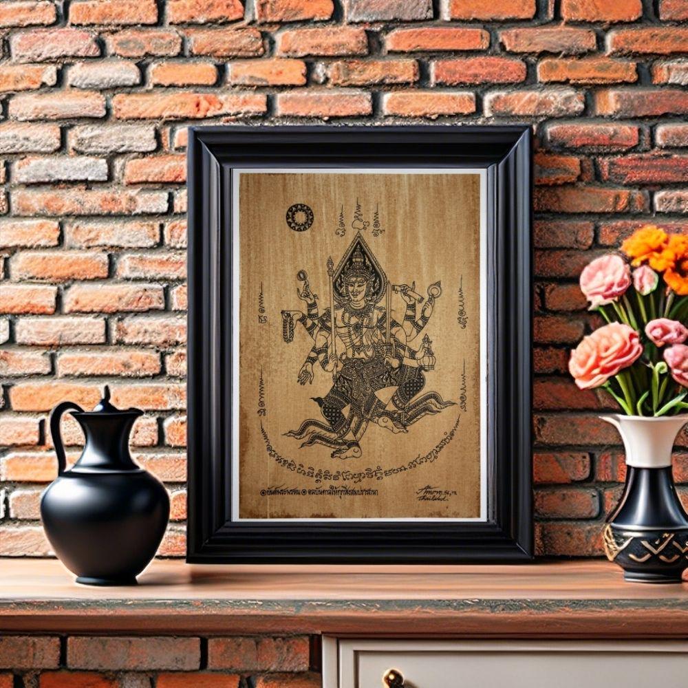 Thai Traditional Art of Brahma by Printing on Sepia Paper. - Etsy