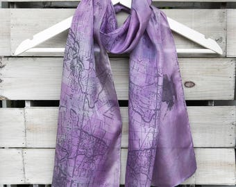 Sailing Map Silk Scarf