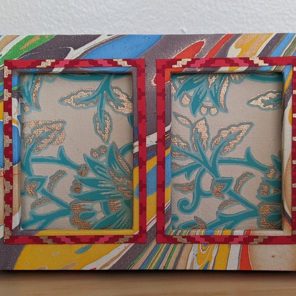 Custom Double Wallet-Size Picture Frame