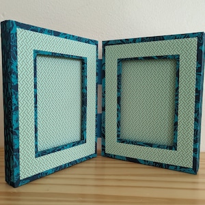 Benutzerdefinierter doppelter 3,5 x 5-Bilderrahmen mit Scharnier