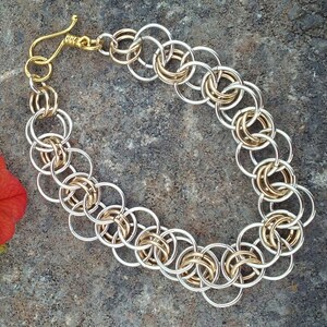 helm chain bracelet sterling silver and gold bracelet chain maille gold clasp