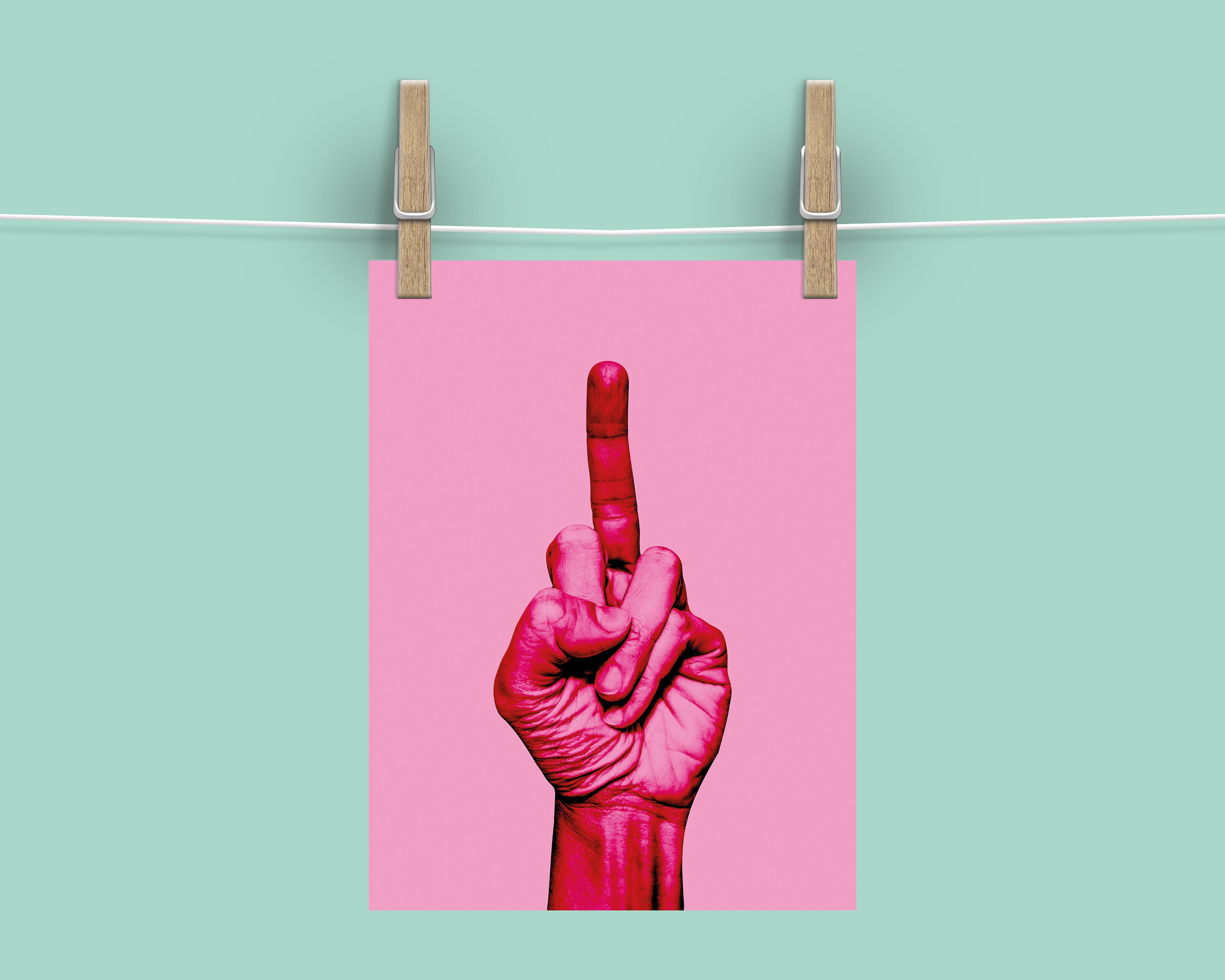 Middle Finger, Flipping the Bird, PRINTABLE Wall Art, Funny Poster, Middle Finger Wall Art