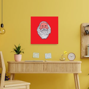 Illustrated Karl Marx Poster: Socialist Wall Art Print