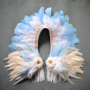 Wings - Feather Collar - Bridal Capelet