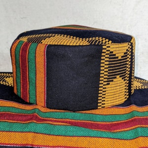 Kufi Hat-kente print fabric