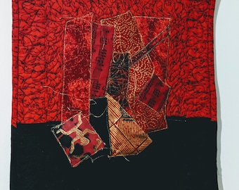Loose Ends-Art Quilt-Wandbehang