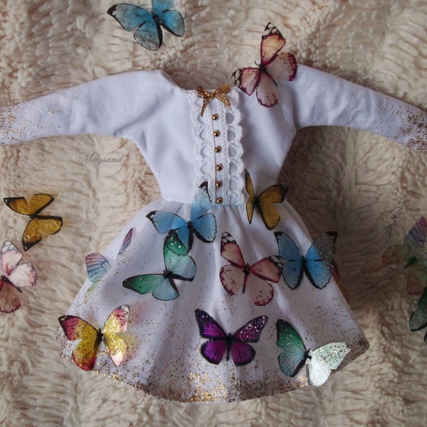 Pre order for  butterfly dress for Blythe or Azone Pure Neemo S or body Pullip stock