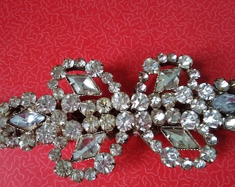 Ceinture art déco vintage à strass et strass : ceinture de mariée des années 1920